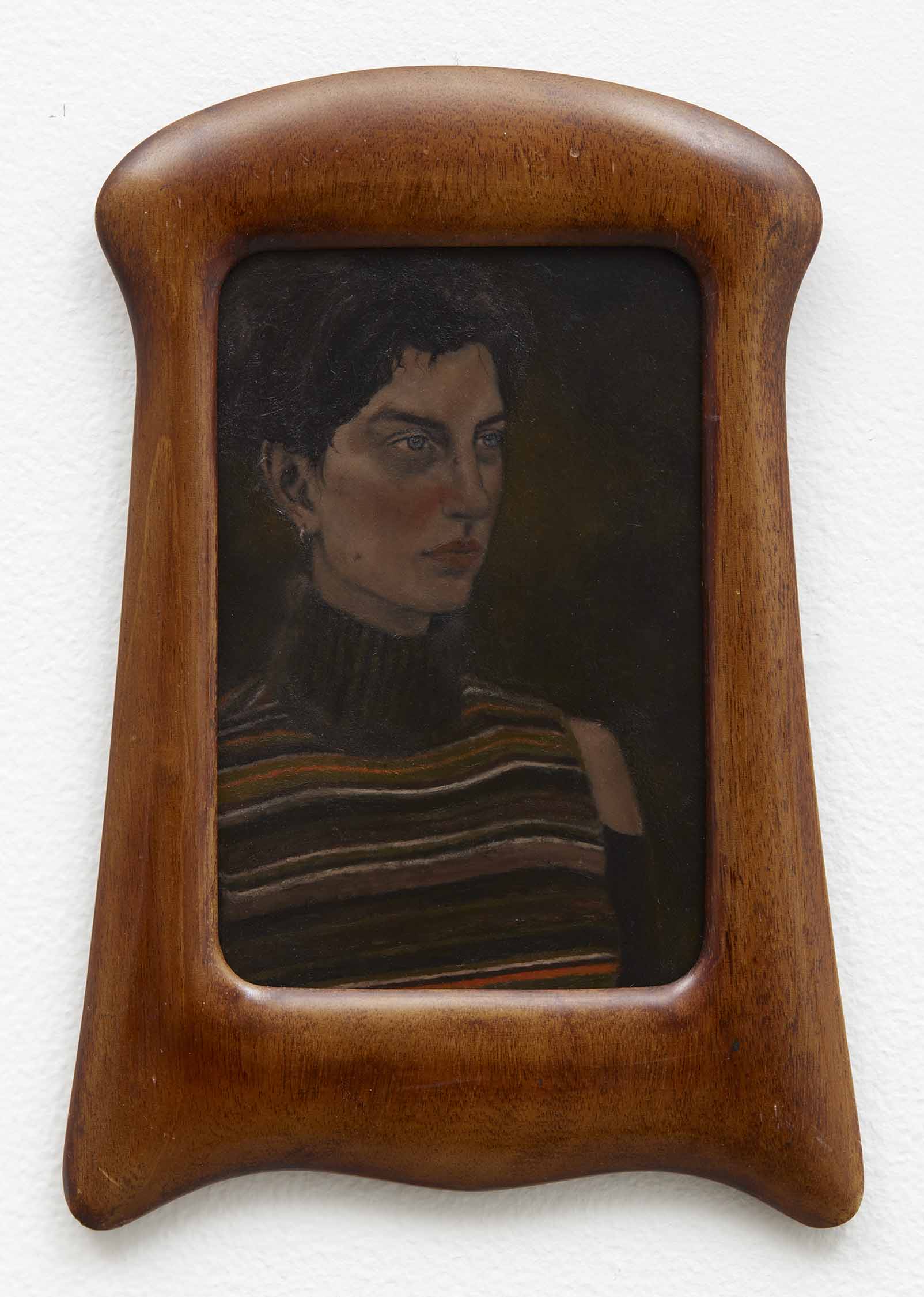 Max Jahn, <i>Rike</i>, 2024. Oil on copper in artist's frame, 8 1/2 x 6 1/2 in (21.6 x 16.5 cm)